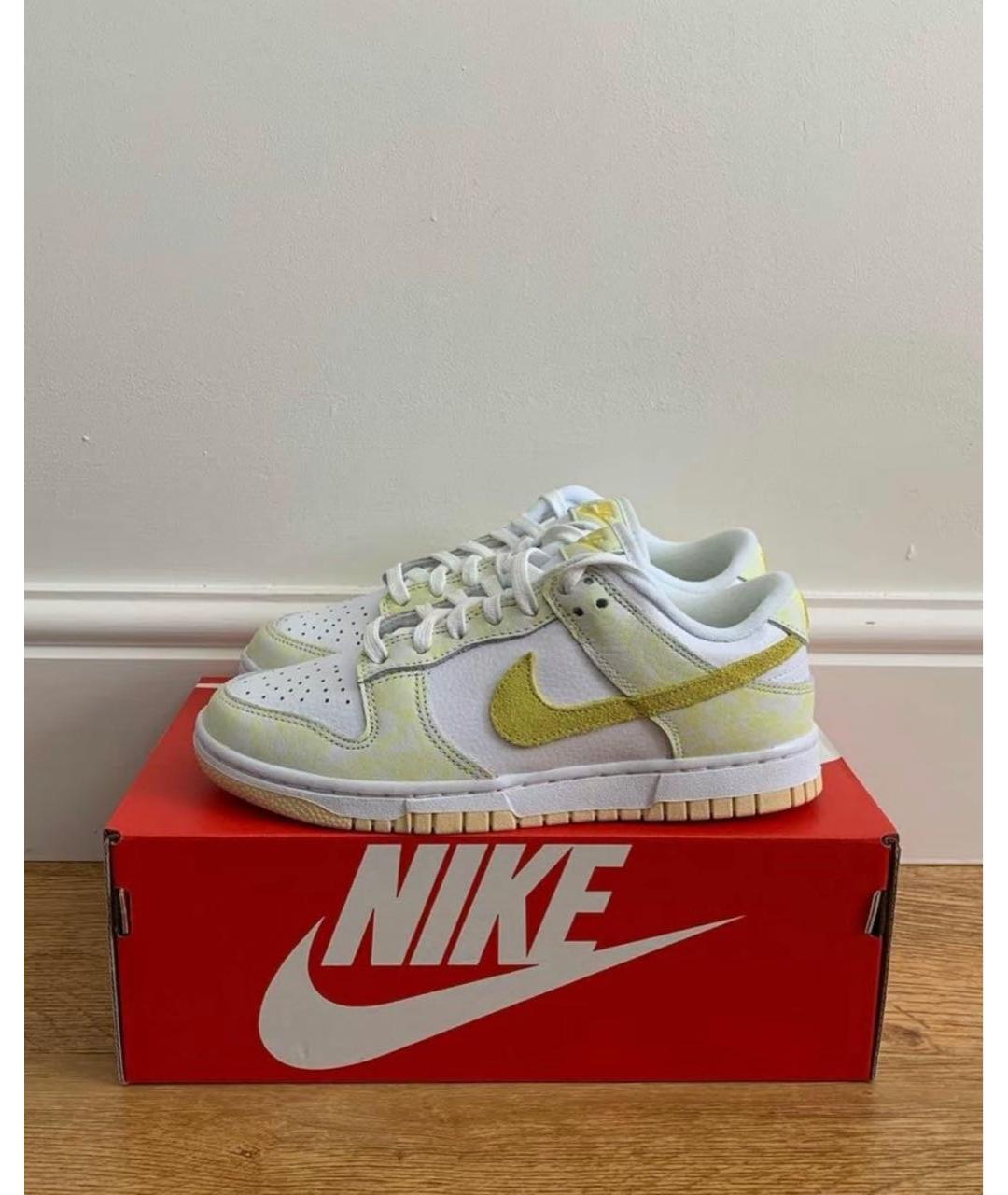 NIKE Желтые кожаные кроссовки, фото 2