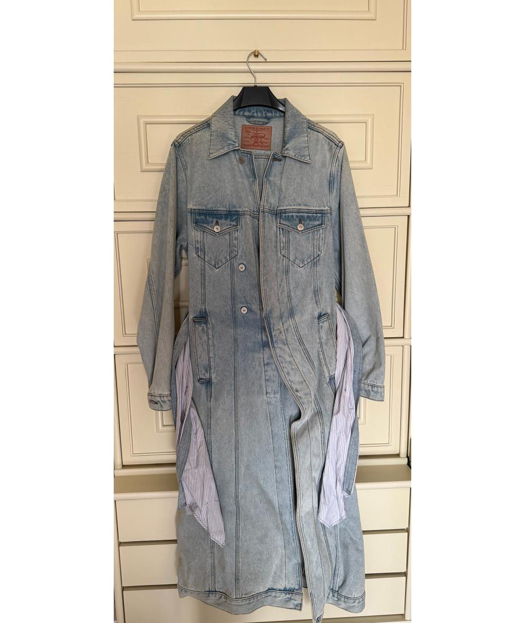 Y/PROJECT Голубое деним пальто, фото 5