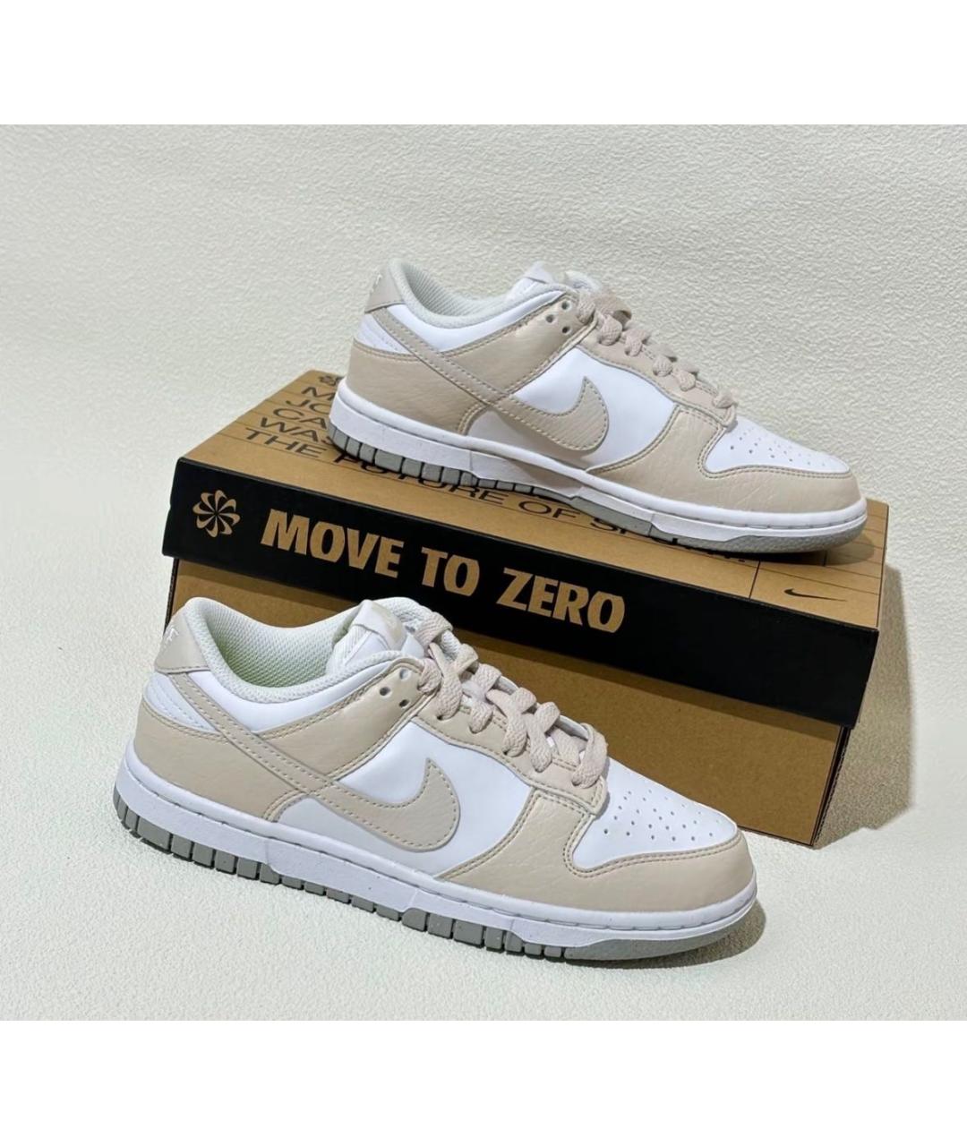 NIKE Бежевые кожаные кроссовки, фото 2