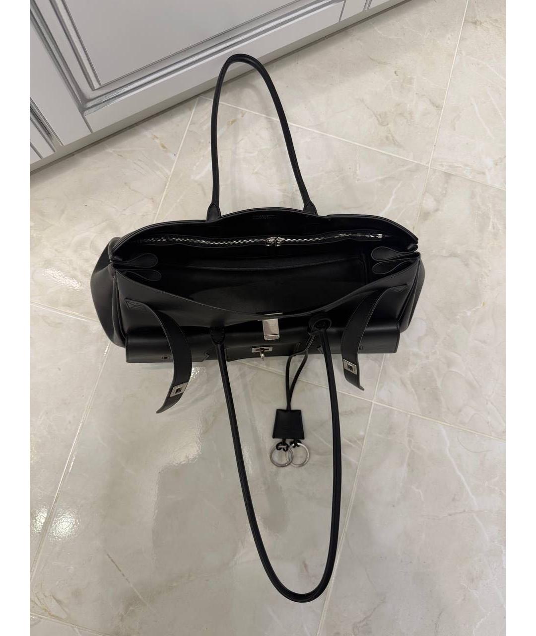 BALENCIAGA Черная кожаная сумка через плечо, фото 3