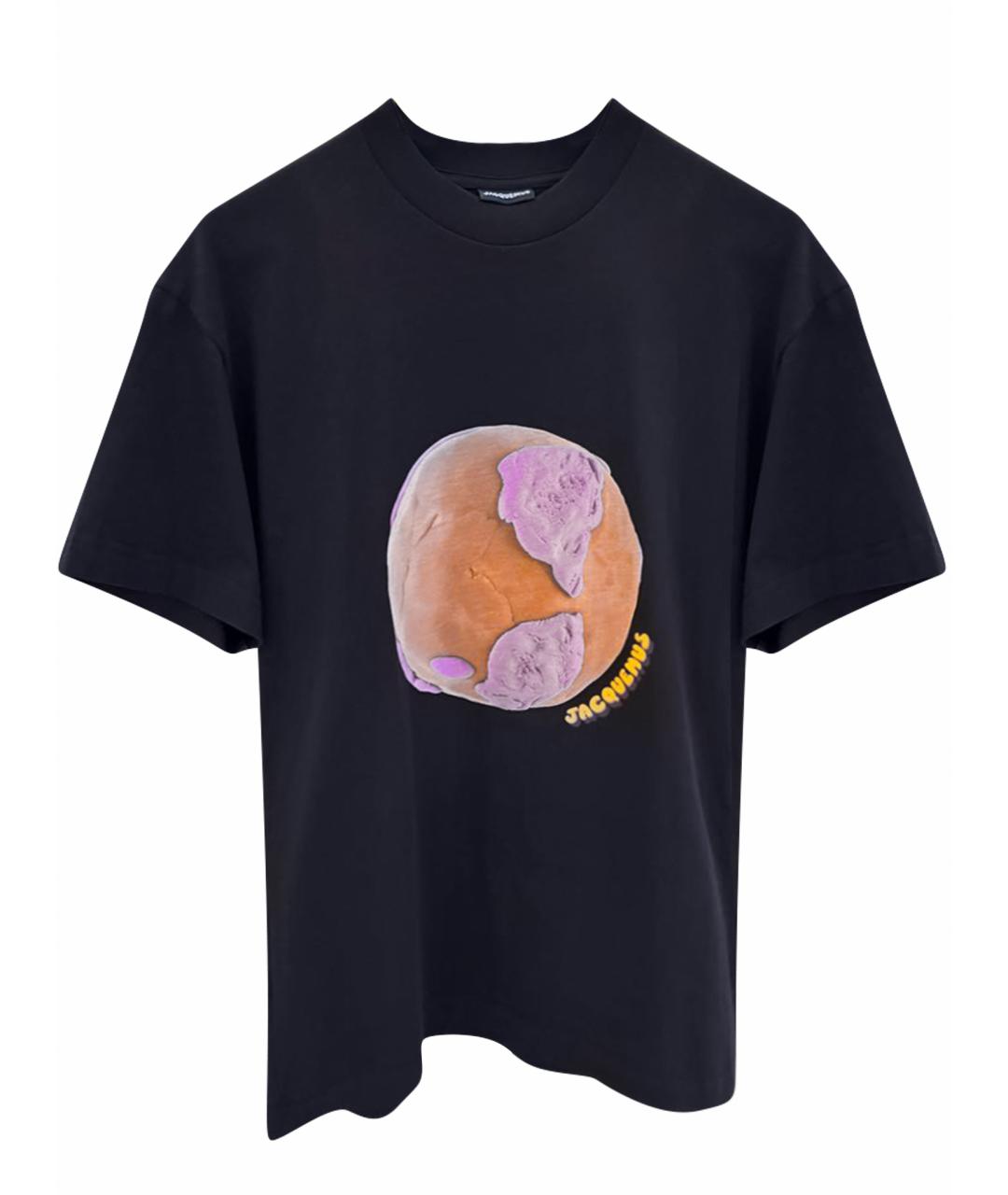 JACQUEMUS Черная хлопковая футболка, фото 1