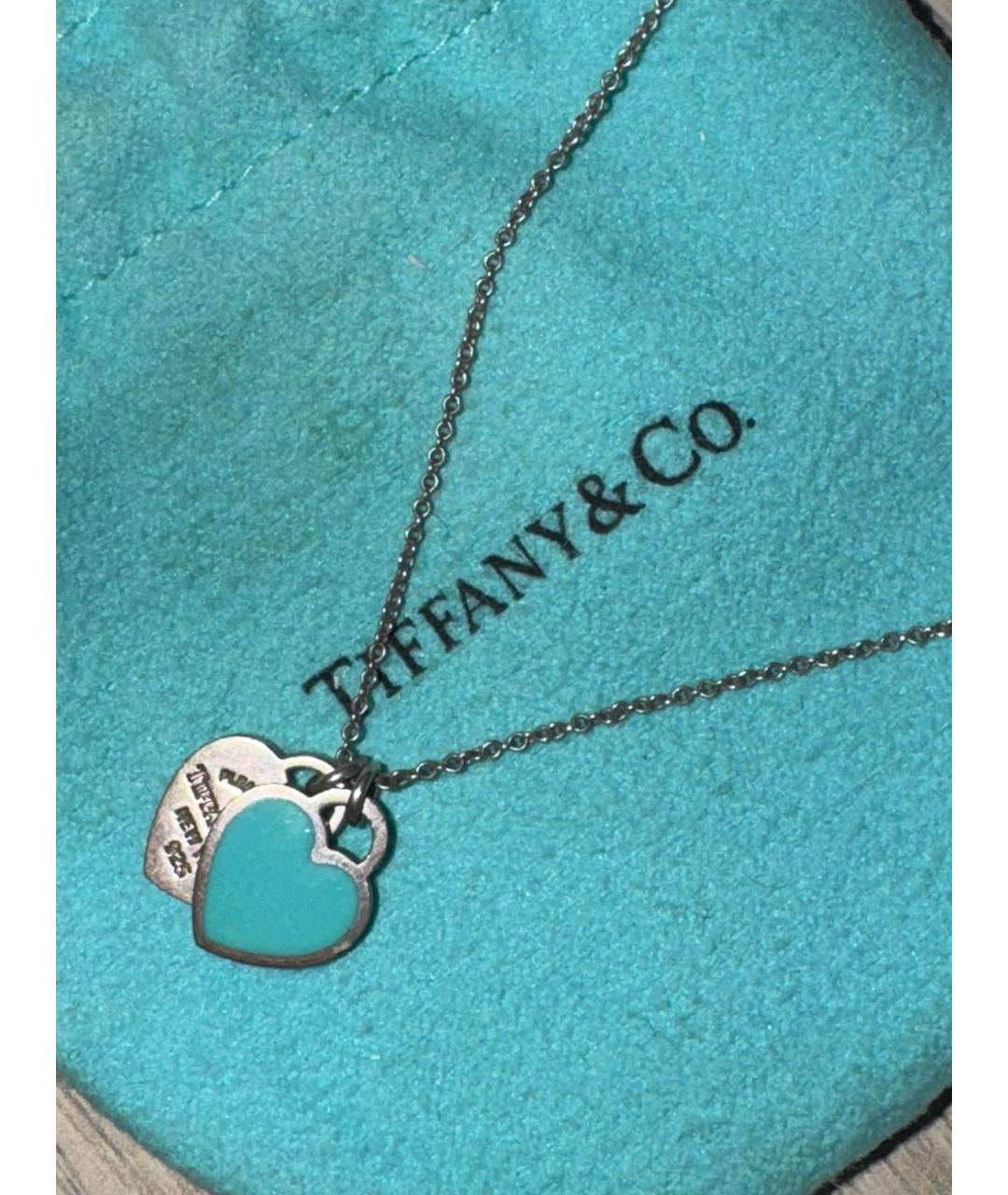 TIFFANY&CO Бирюзовая серебряная подвеска, фото 3