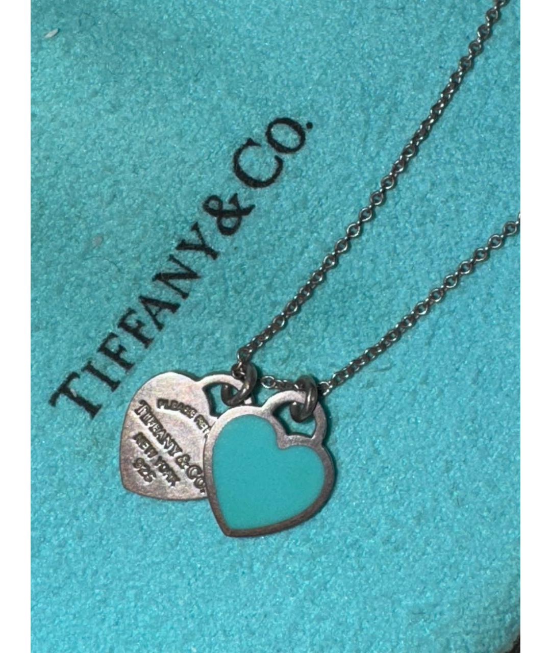 TIFFANY&CO Бирюзовая серебряная подвеска, фото 2