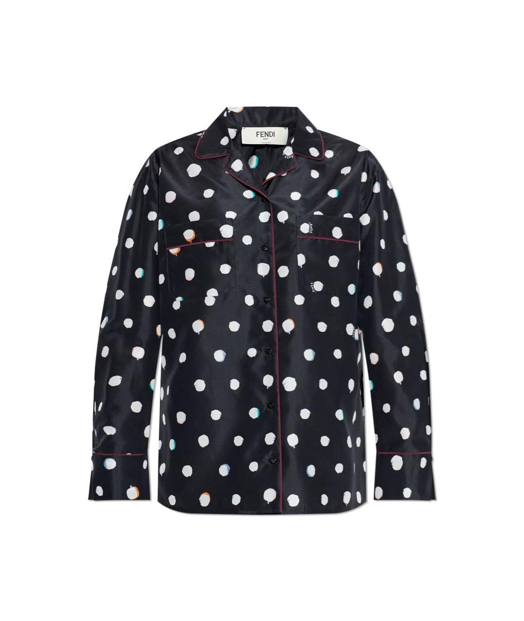 FENDI Черный шелковый костюм с брюками, фото 9