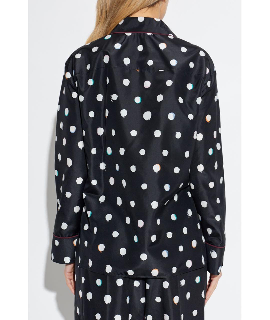 FENDI Черный шелковый костюм с брюками, фото 5