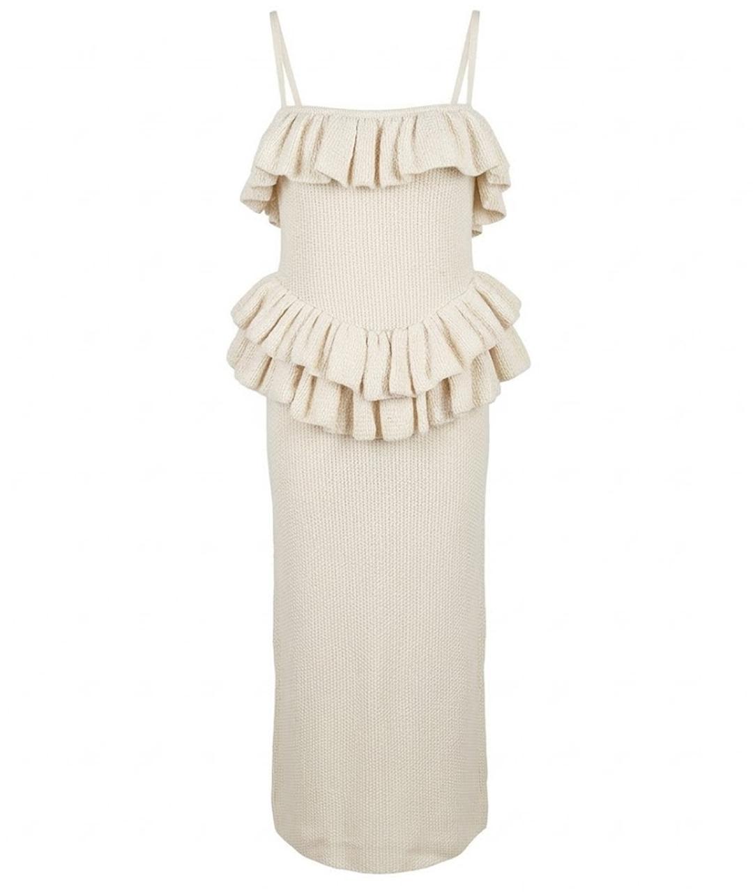 ROTATE Бежевое вечернее платье, фото 1