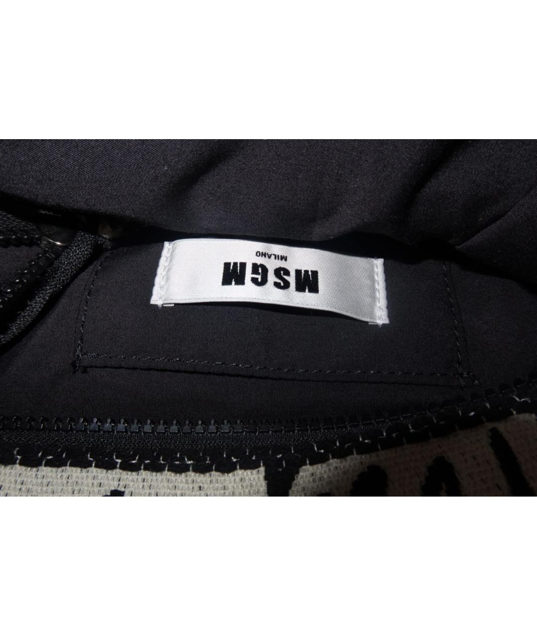 MSGM Белая тканевая сумка с короткими ручками, фото 3