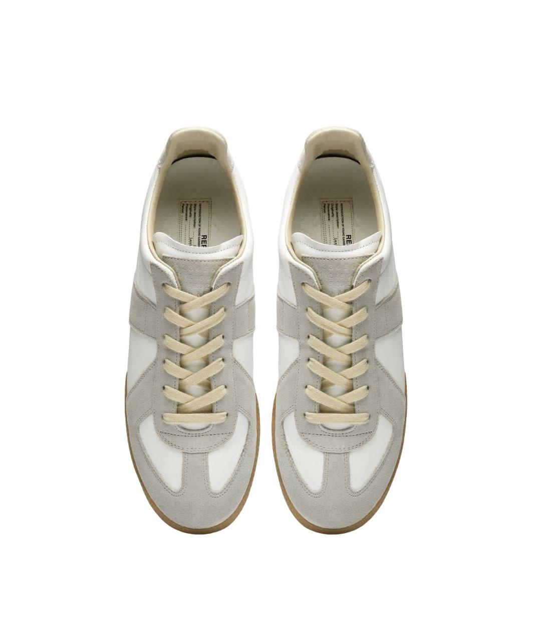 MAISON MARGIELA Белые кожаные кеды, фото 2