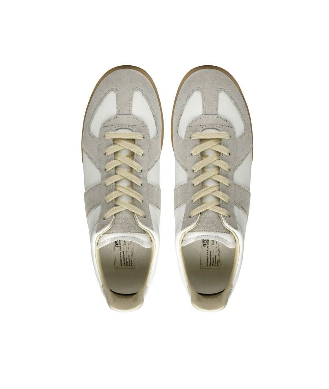 MAISON MARGIELA Белые кожаные кеды, фото 3