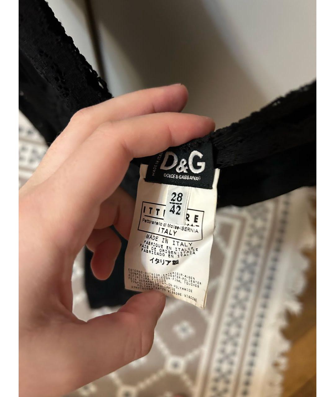 DOLCE&GABBANA Черное полиэстеровое вечернее платье, фото 6