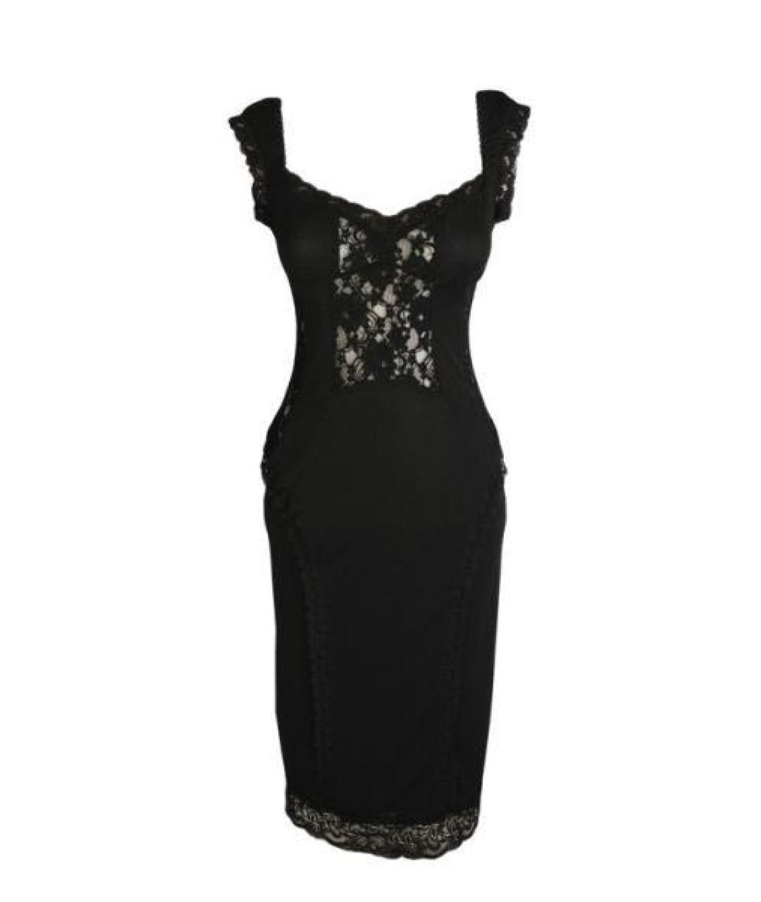 DOLCE&GABBANA Черное полиэстеровое вечернее платье, фото 8