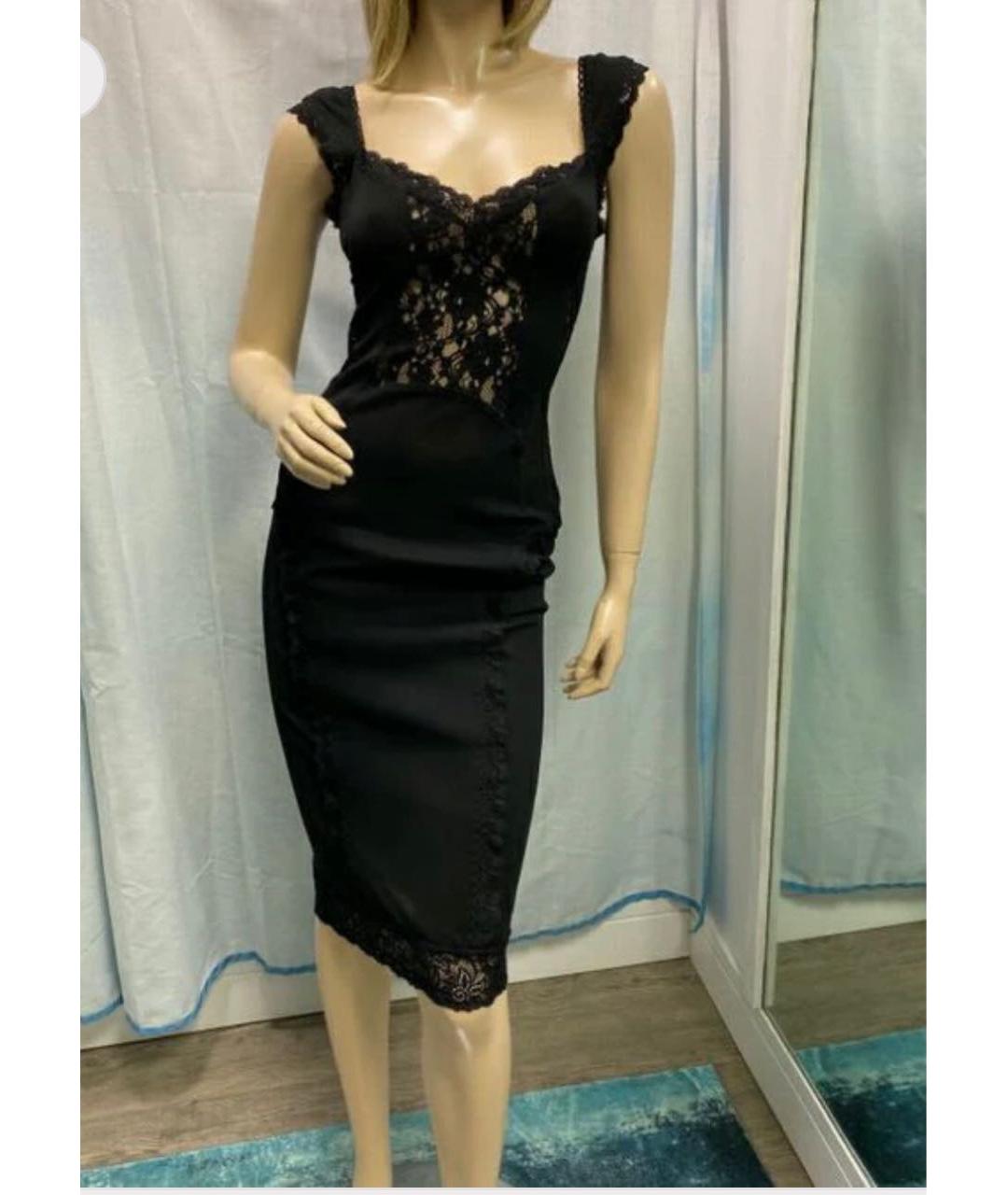 DOLCE&GABBANA Черное полиэстеровое вечернее платье, фото 2