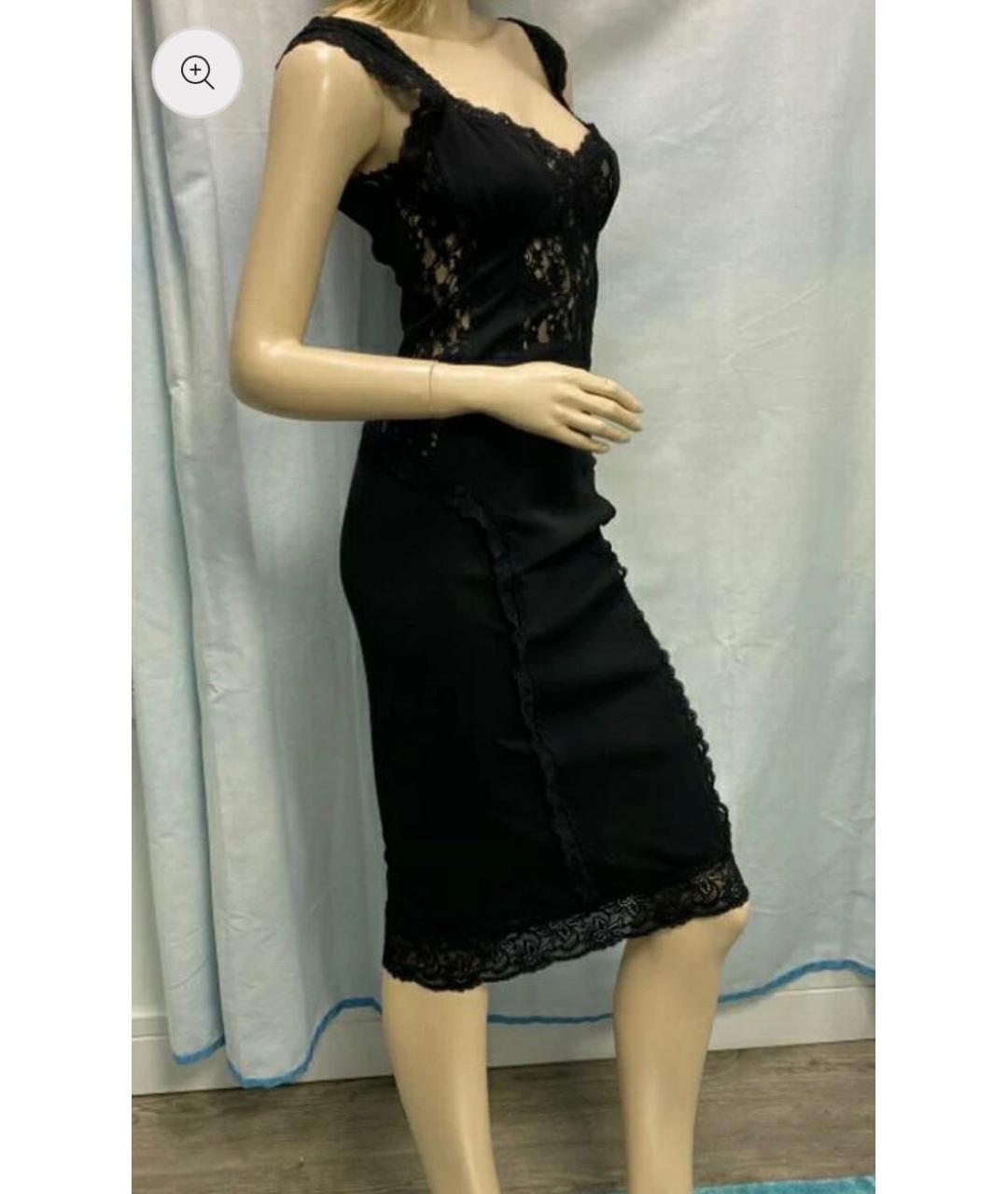 DOLCE&GABBANA Черное полиэстеровое вечернее платье, фото 3