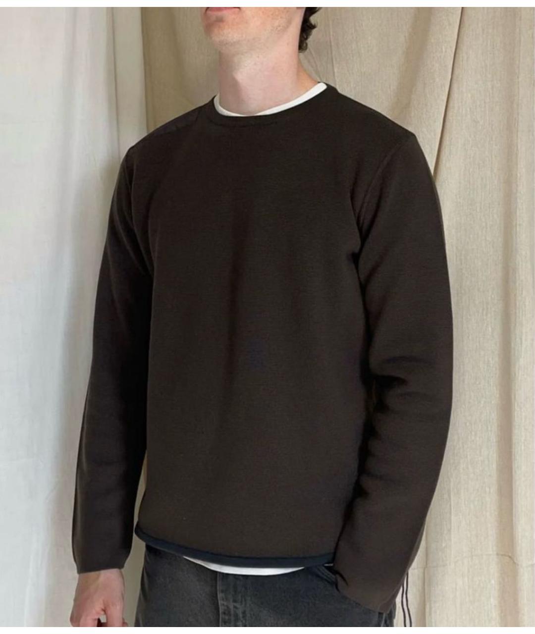 PRADA Коричневый шерстяной джемпер / свитер, фото 7