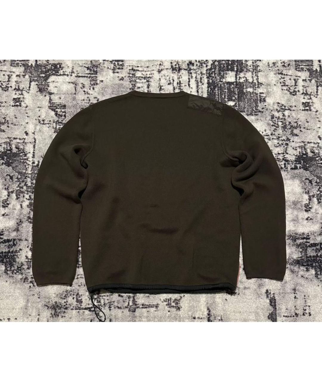 PRADA Коричневый шерстяной джемпер / свитер, фото 2