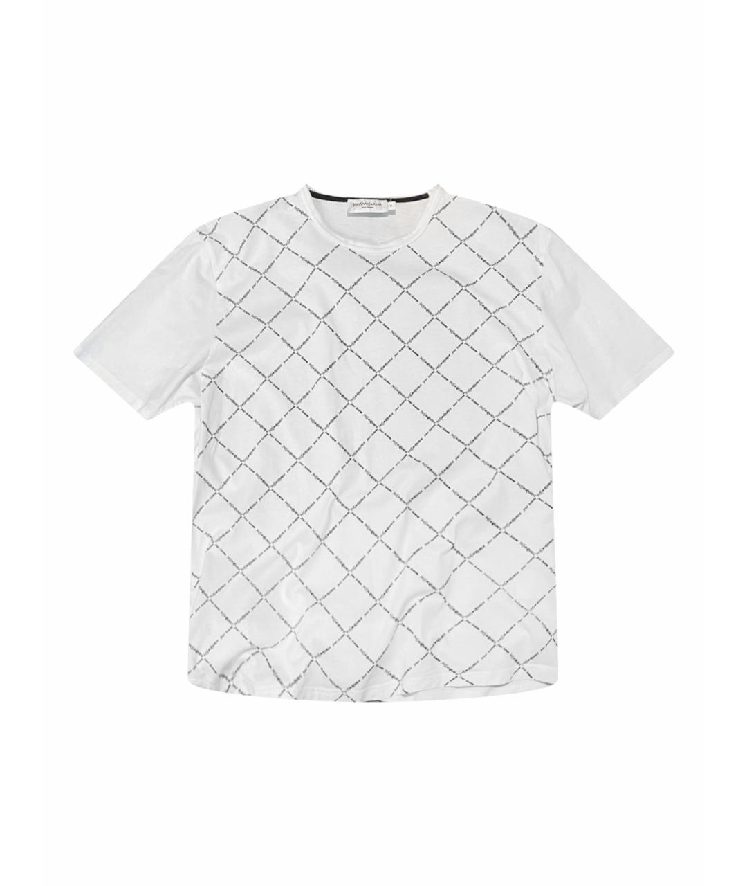 SAINT LAURENT Белая хлопковая футболка, фото 1