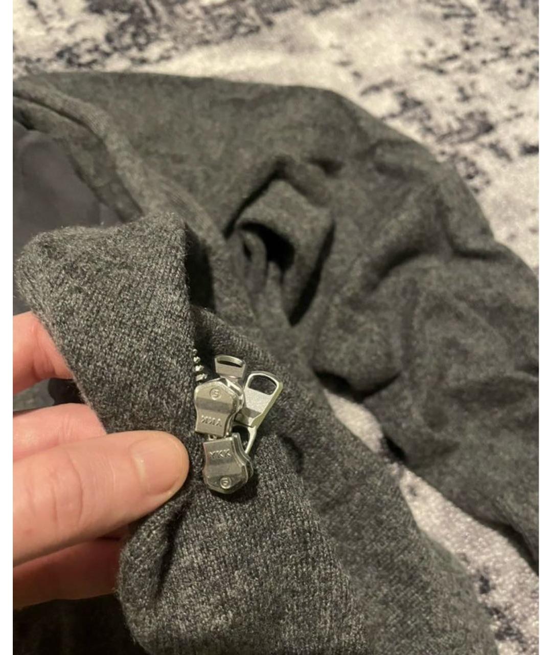 BRUNELLO CUCINELLI Антрацитовый кашемировый кардиган, фото 4