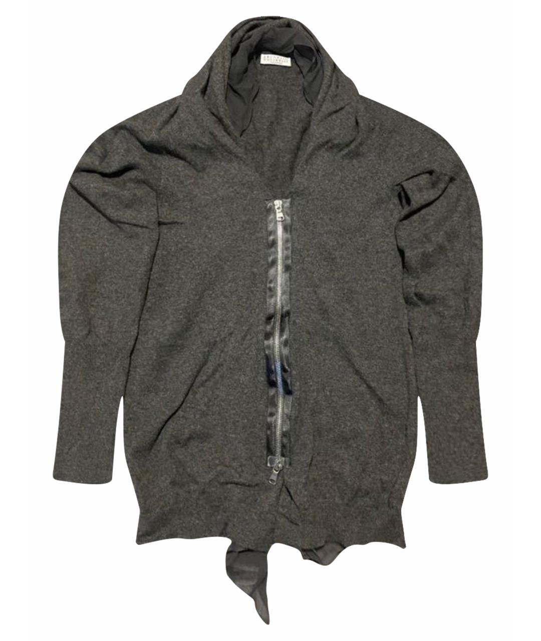 BRUNELLO CUCINELLI Антрацитовый кашемировый кардиган, фото 1