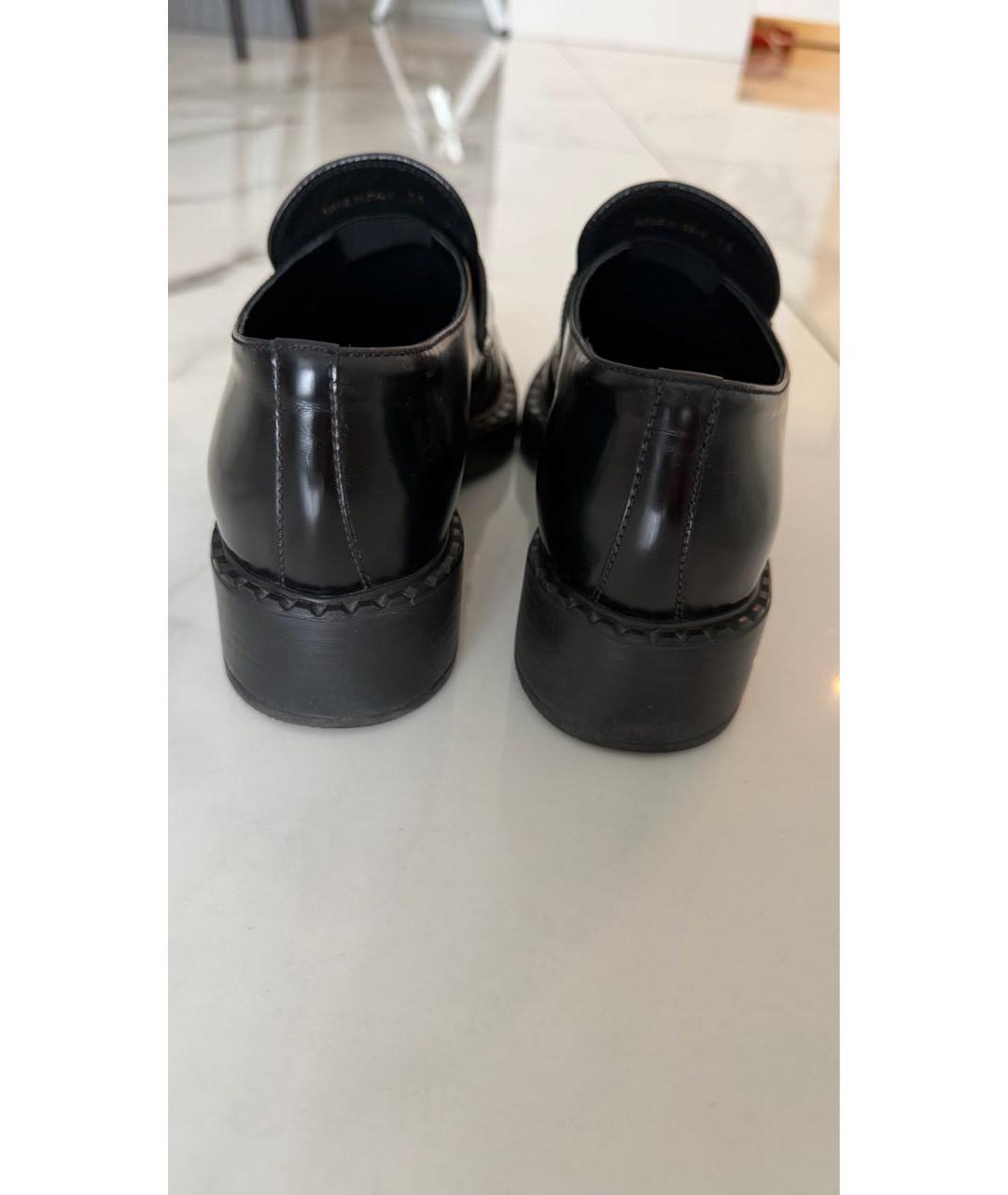 PRADA Черные кожаные лоферы, фото 4