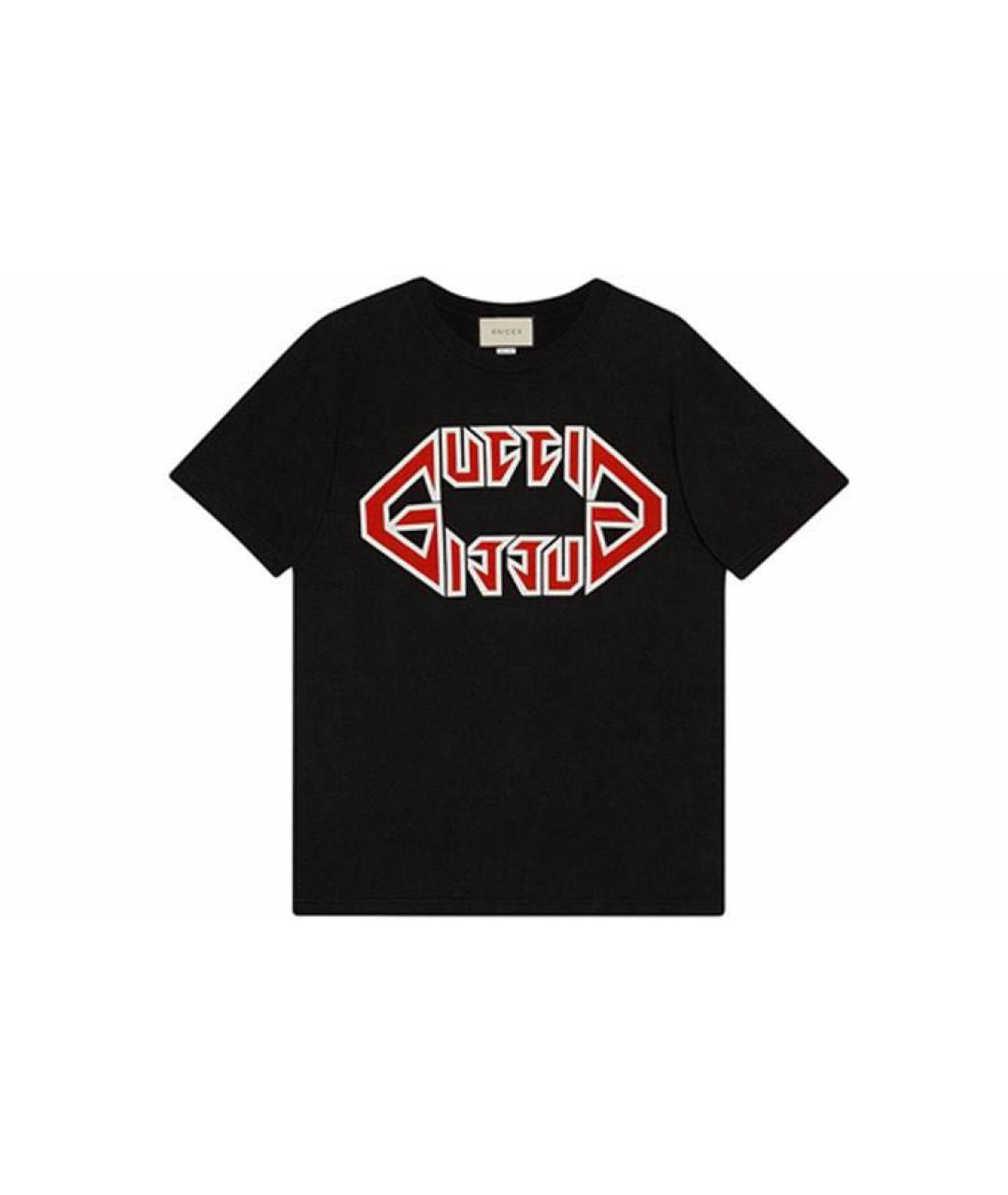 GUCCI Черная хлопковая футболка, фото 7