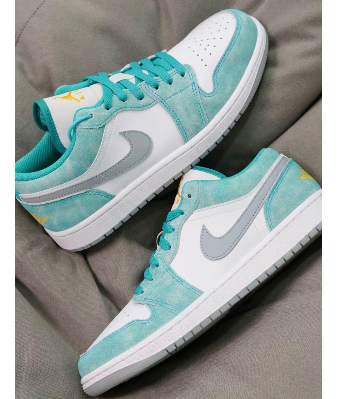JORDAN Бирюзовые замшевые кроссовки, фото 2