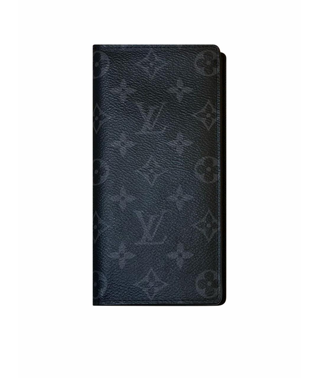 LOUIS VUITTON Черный кожаный кошелек, фото 1