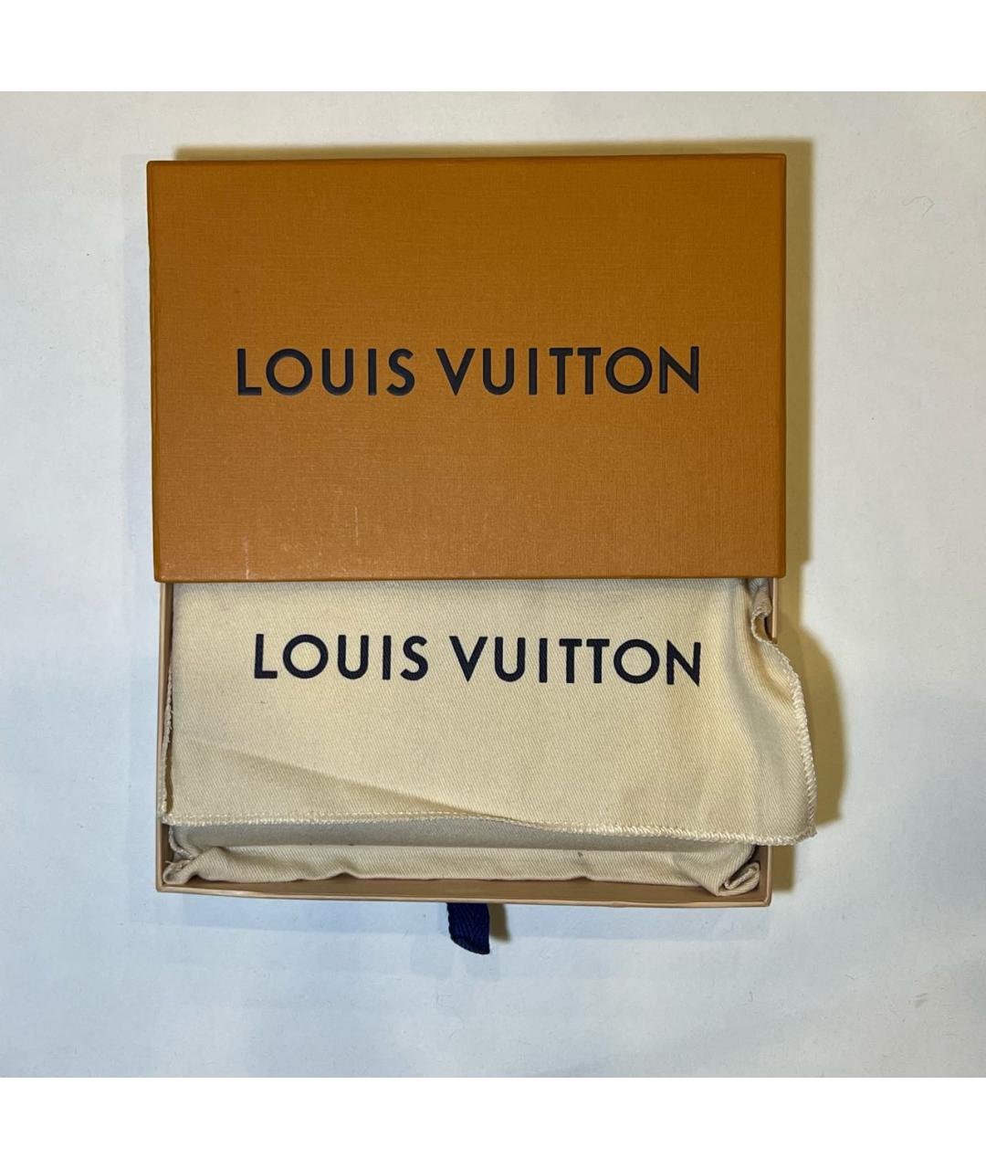 LOUIS VUITTON Черный кожаный кошелек, фото 6