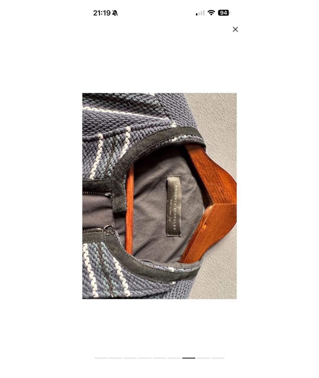 PROENZA SCHOULER Синяя хлопковая куртка, фото 7