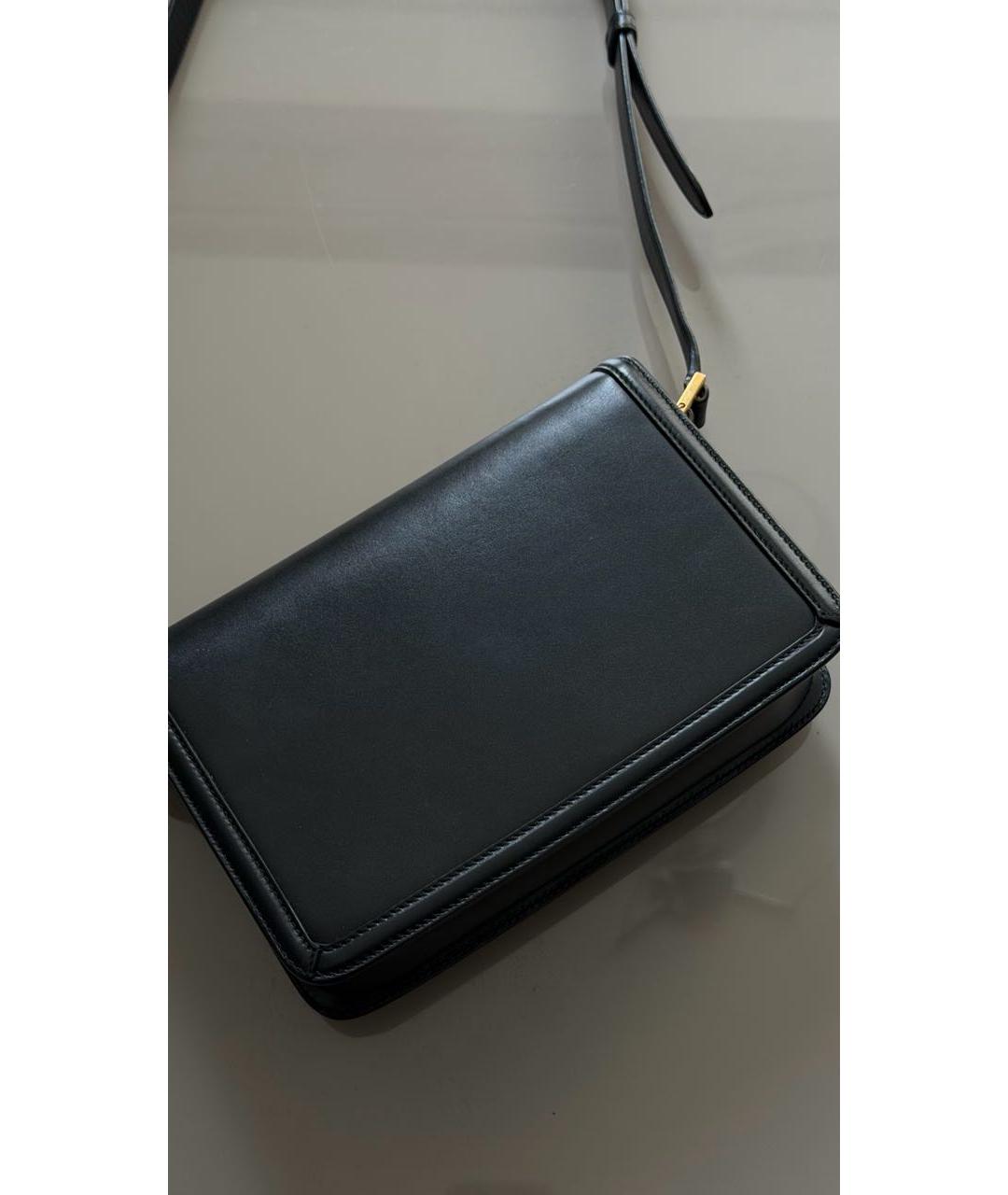 SAINT LAURENT Черная кожаная сумка через плечо, фото 5