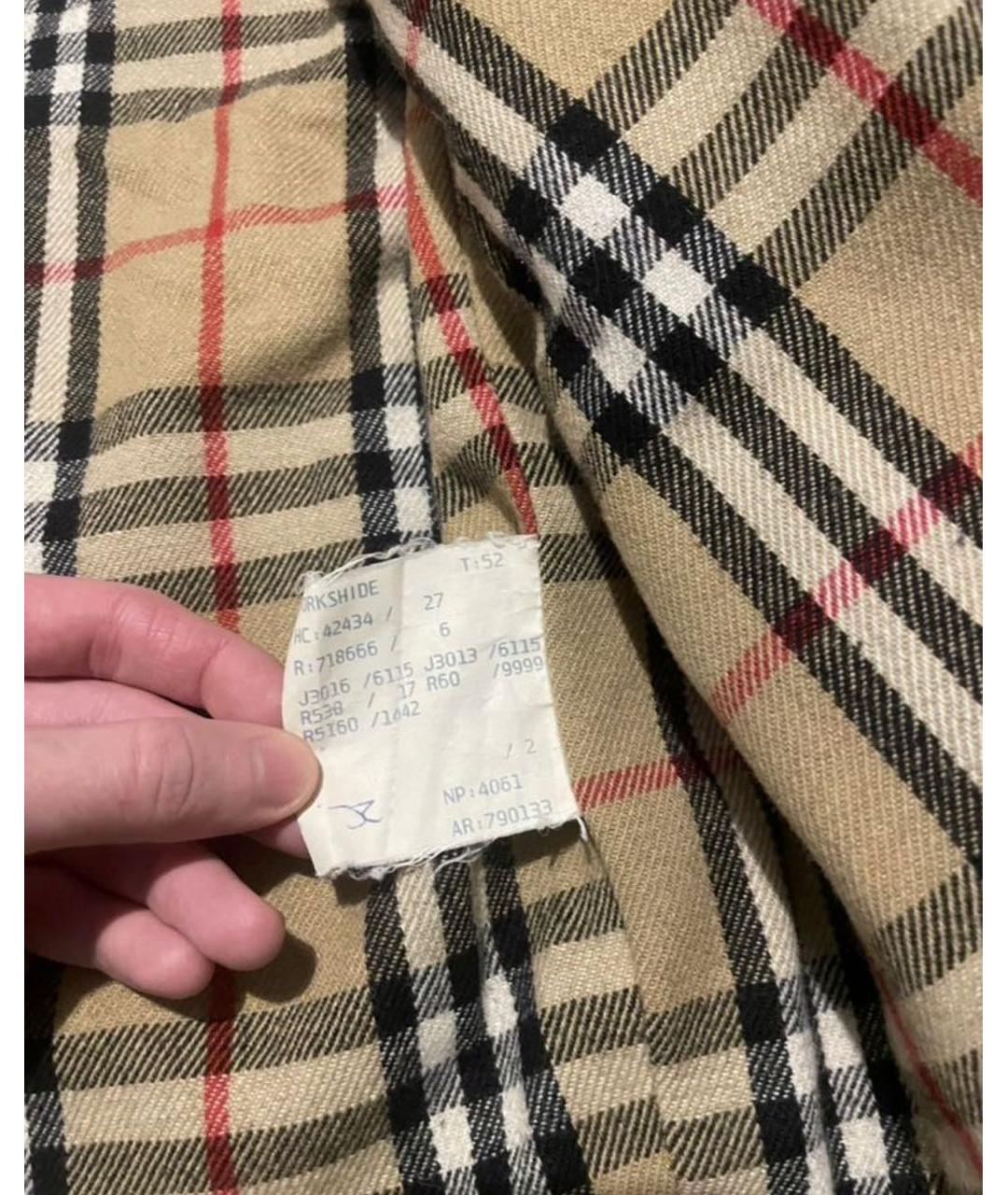 BURBERRY Горчичная шерстяная куртка, фото 6