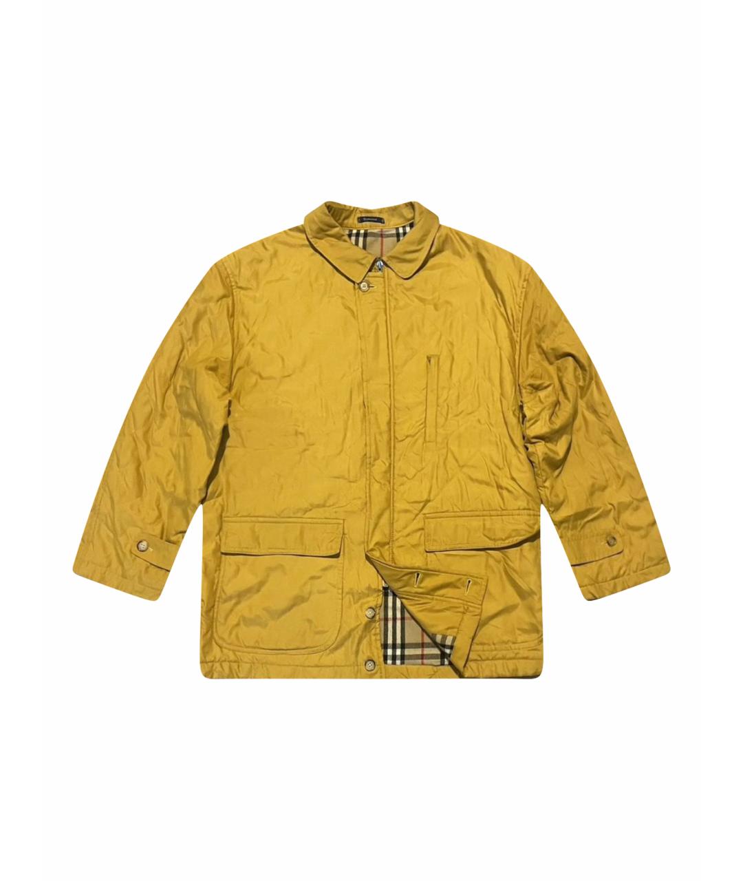 BURBERRY Горчичная шерстяная куртка, фото 1