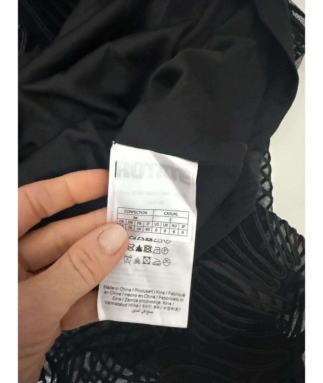 ROTATE Черное коктейльное платье, фото 8