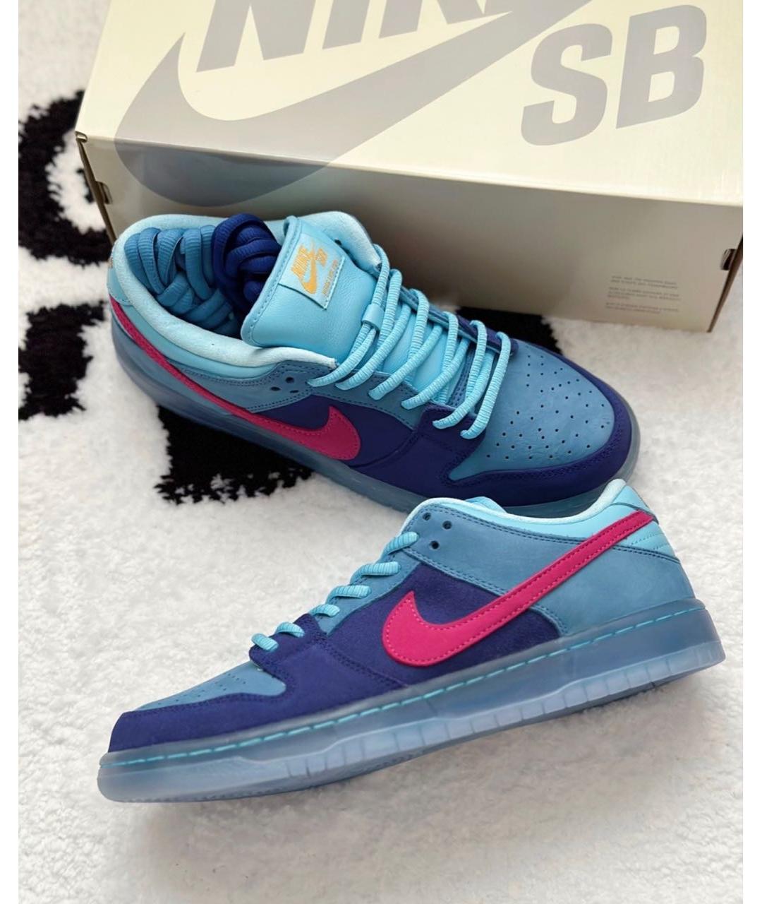 NIKE Синие замшевые кроссовки, фото 2