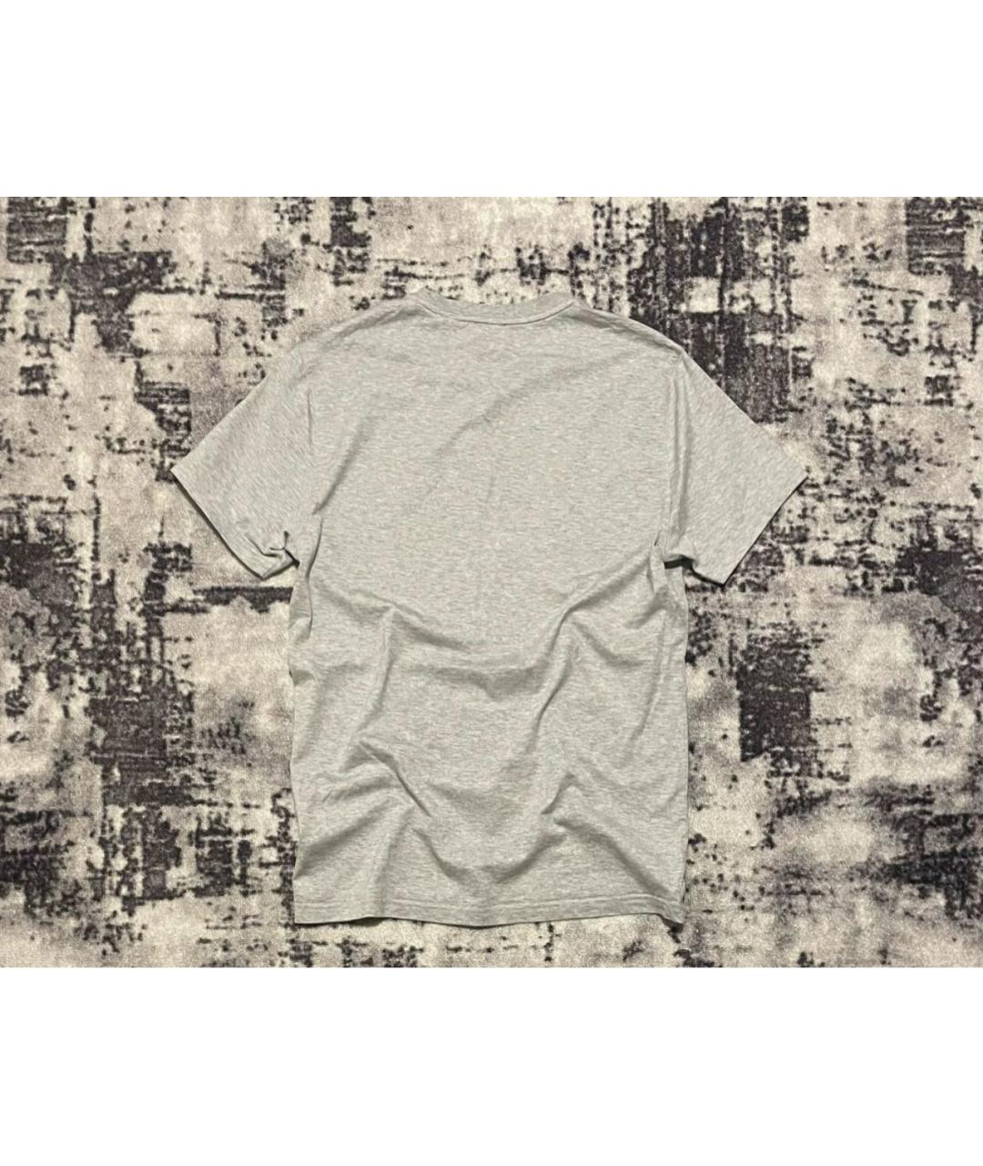 BURBERRY Серебряная хлопковая футболка, фото 2