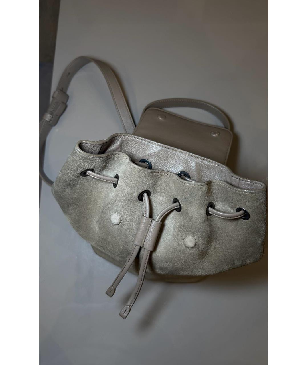 BRUNELLO CUCINELLI Бежевый замшевый рюкзак, фото 2