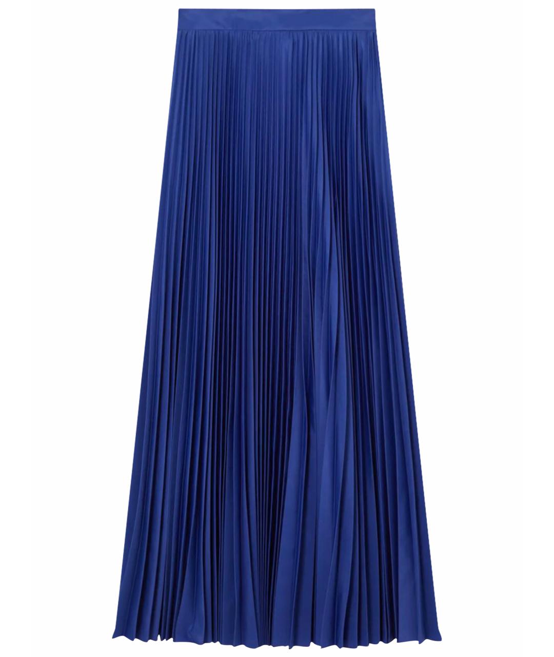 MAX MARA Синяя полиэстеровая юбка макси, фото 1