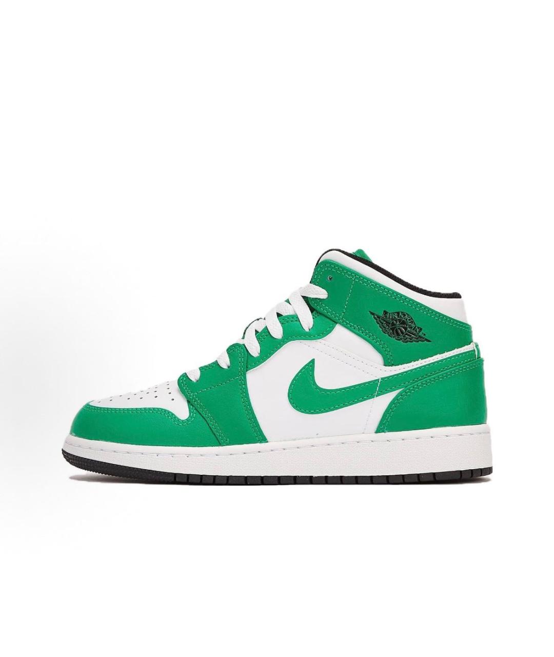 JORDAN Зеленые кожаные кроссовки, фото 3