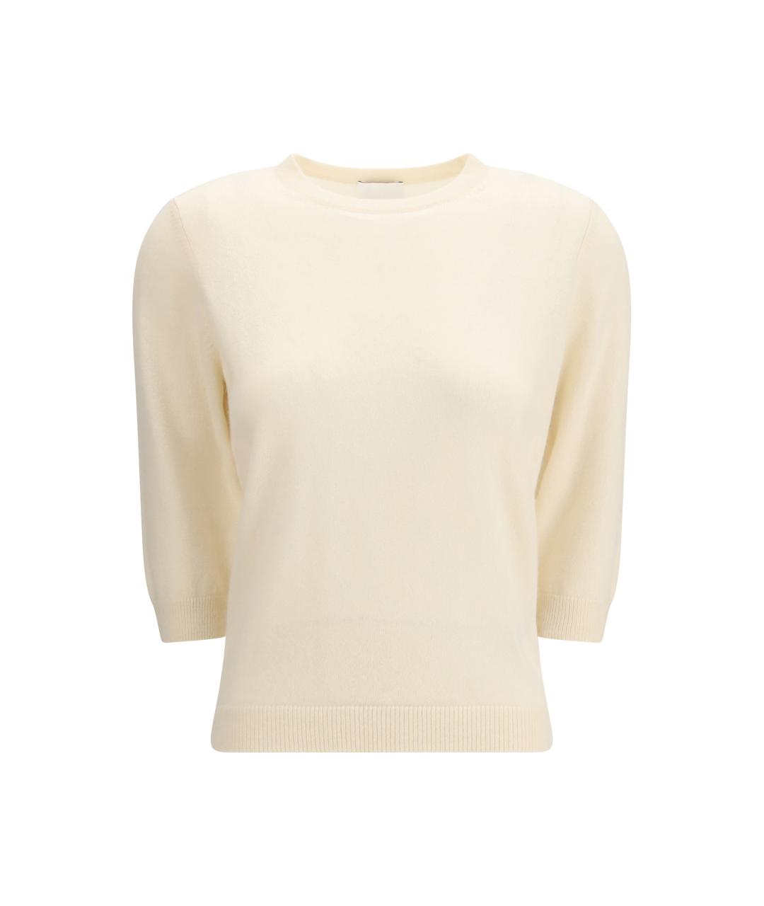 ALLUDE Бежевый кашемировый джемпер / свитер, фото 1