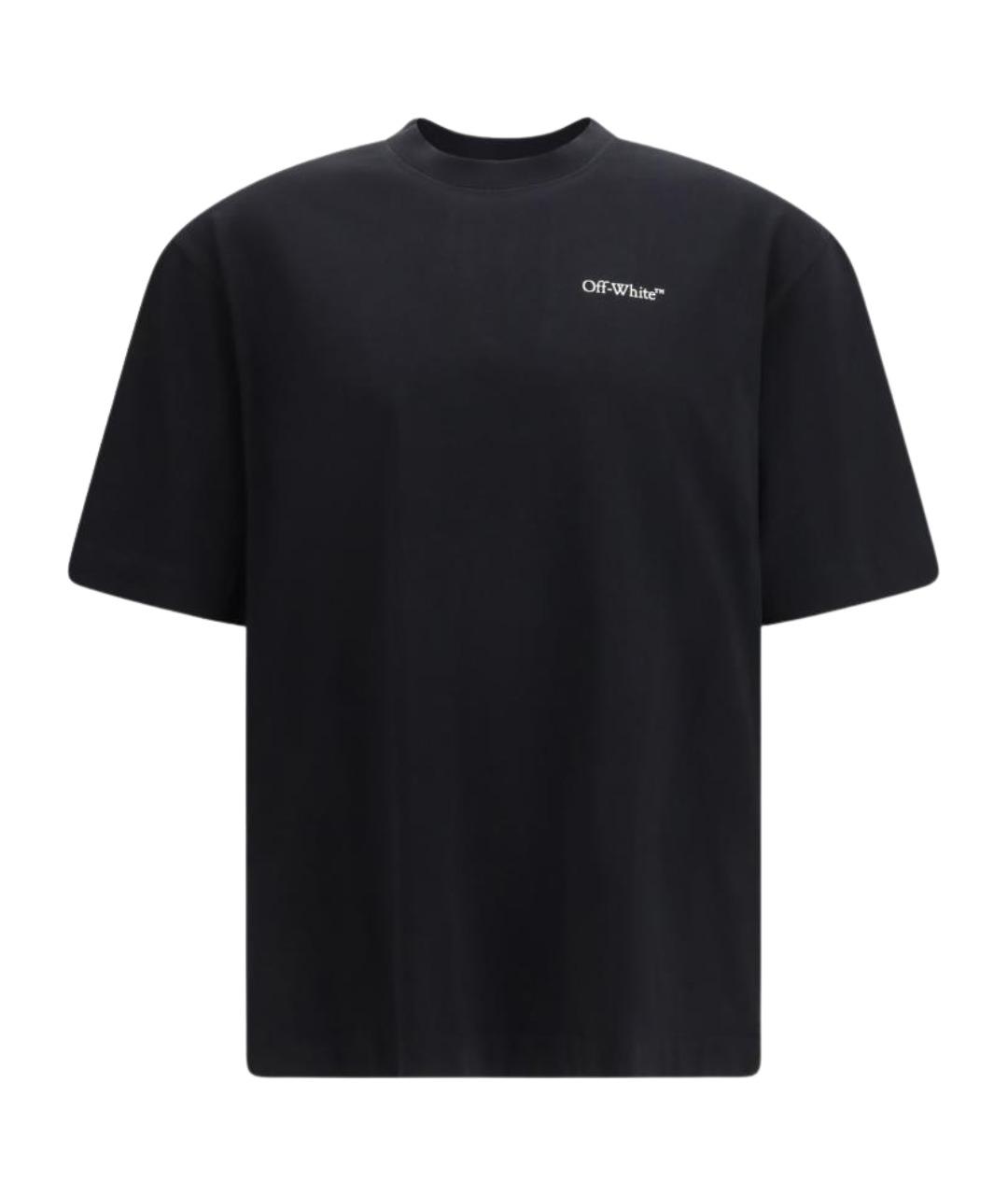 OFF-WHITE Черная хлопковая футболка, фото 1