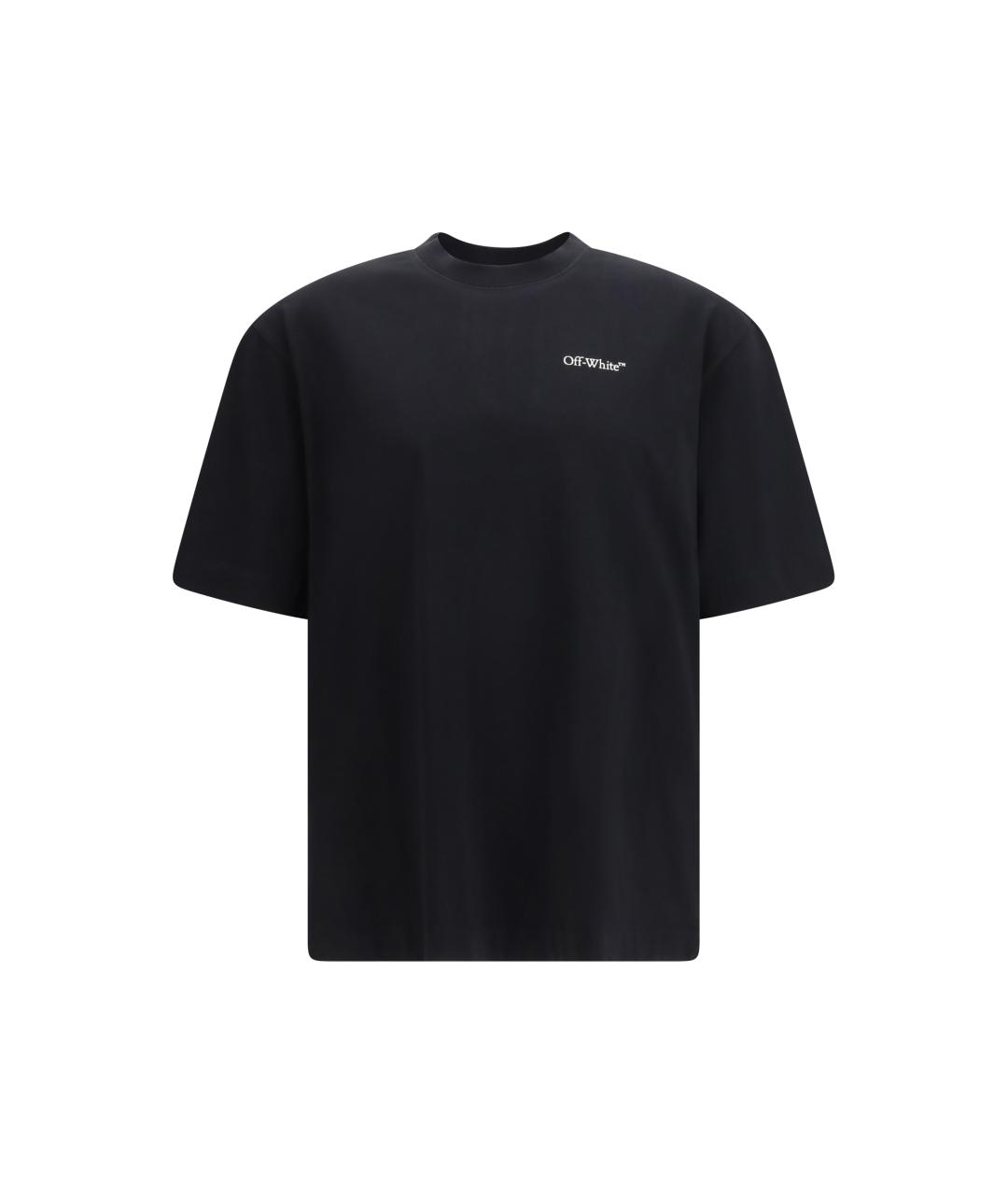 OFF-WHITE Черная хлопковая футболка, фото 4