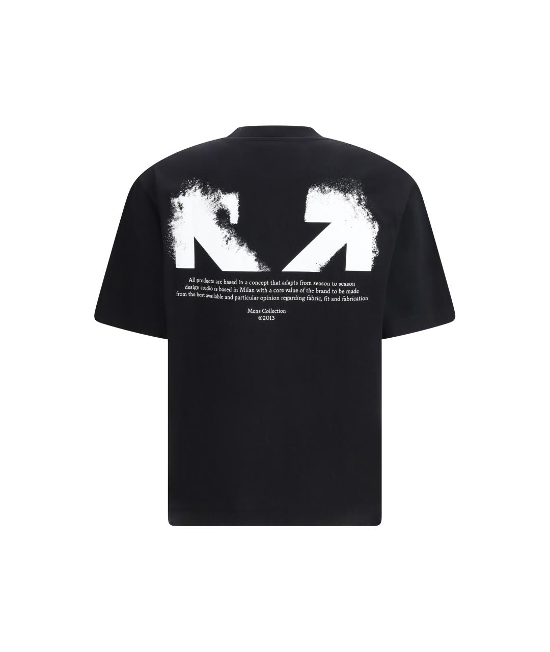 OFF-WHITE Черная хлопковая футболка, фото 2