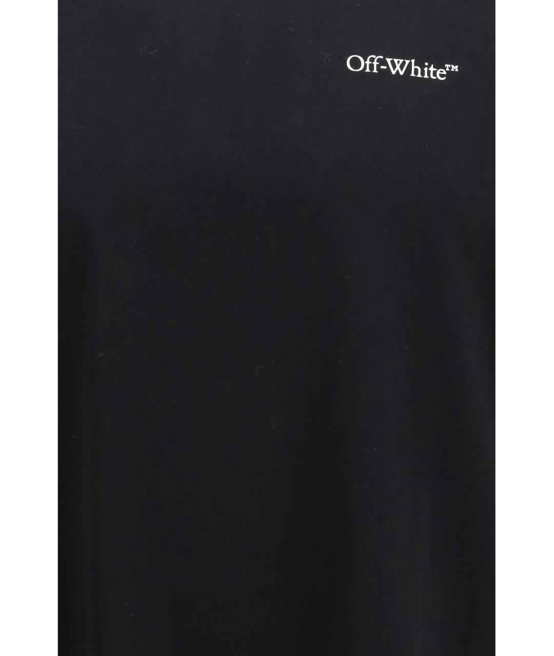 OFF-WHITE Черная хлопковая футболка, фото 3
