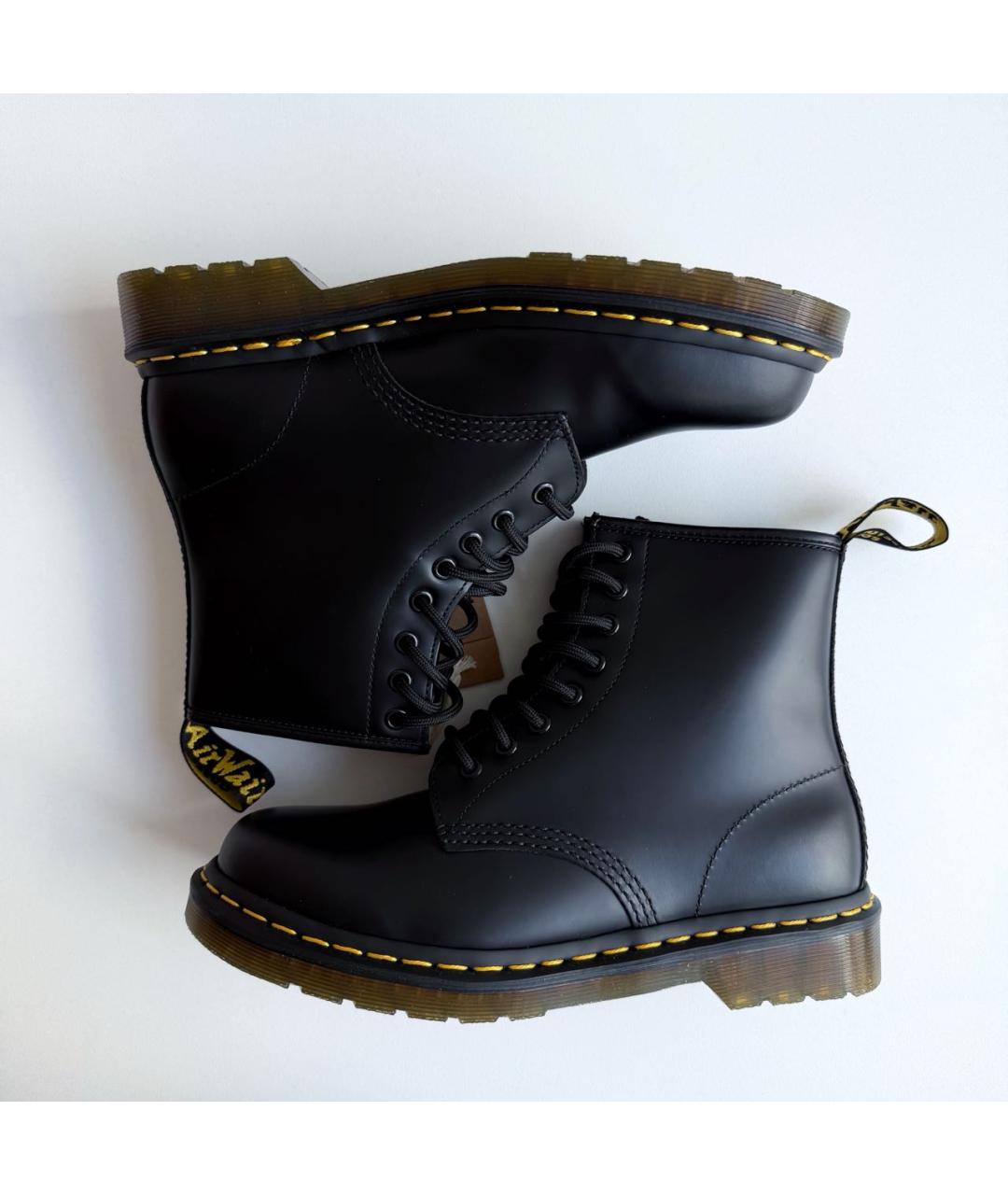 DR. MARTENS Черные кожаные ботинки, фото 3