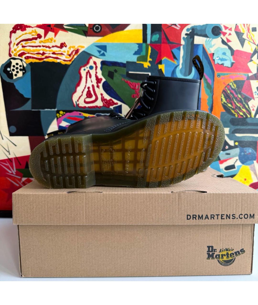 DR. MARTENS Черные кожаные ботинки, фото 5