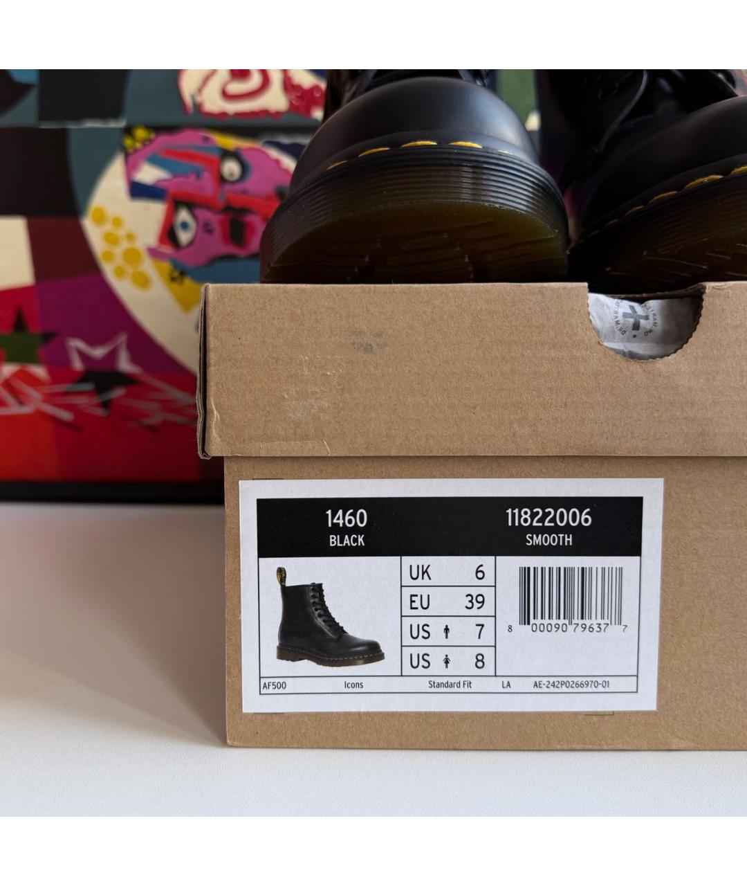 DR. MARTENS Черные кожаные ботинки, фото 7