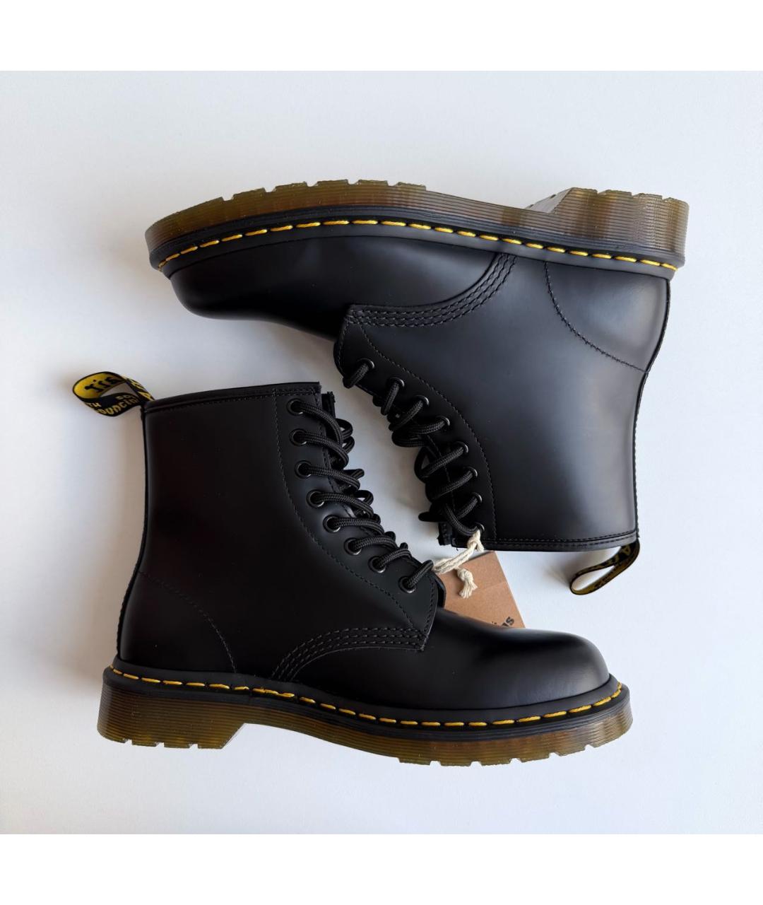 DR. MARTENS Черные кожаные ботинки, фото 4