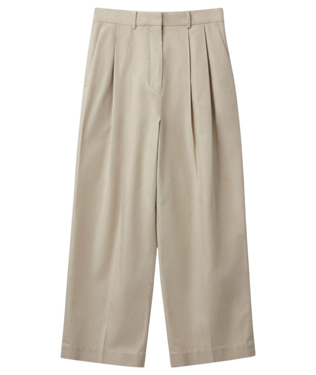 COS Бежевые хлопковые брюки широкие, фото 1