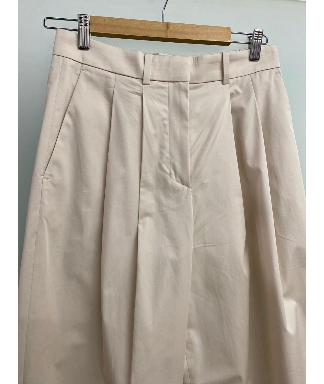 COS Бежевые хлопковые брюки широкие, фото 6
