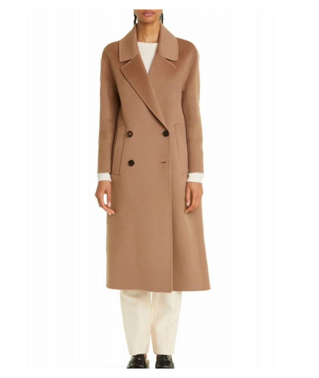 MAX MARA Бежевое шерстяное пальто, фото 5