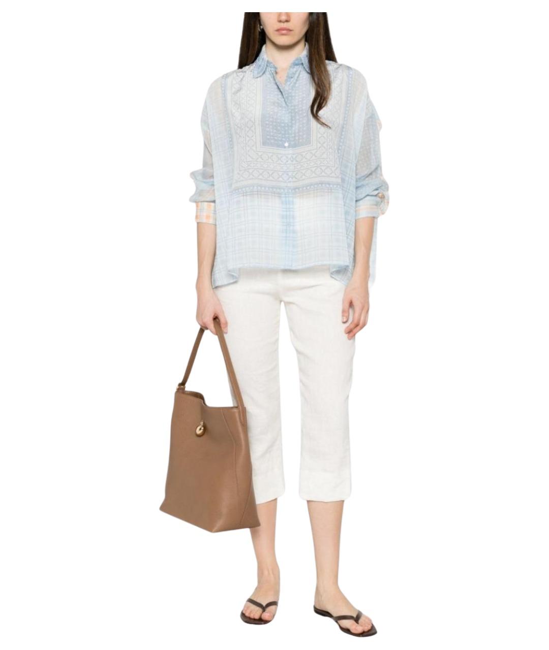 ERMANNO SCERVINO Голубая хлопковая рубашка, фото 4